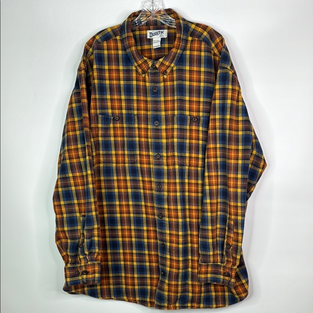 Duluth Trading Co. Free Swingin' Flannel Relaxed Fit Shirt 3XL Tall